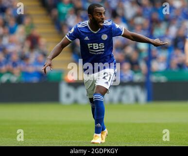 Leicester, Inghilterra, 14 agosto 2021. Ricardo Pereira di Leicester City durante la partita della Premier League al King Power Stadium di Leicester. L'immagine di credito dovrebbe essere: Darren Staples / Sportimage Foto Stock