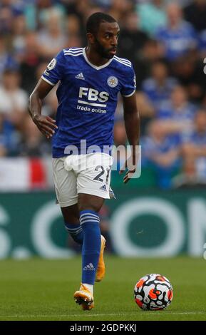 Leicester, Inghilterra, 14 agosto 2021. Ricardo Pereira di Leicester City durante la partita della Premier League al King Power Stadium di Leicester. L'immagine di credito dovrebbe essere: Darren Staples / Sportimage Foto Stock