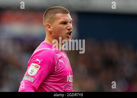 West Bromwich, Regno Unito. 25 Giugno 2021. Sam Johnstone (1) di West Bromwich Albion durante la partita del campionato Sky Bet tra West Bromwich Albion e Luton Town a Hawthorns, West Bromwich, Inghilterra, il 14 agosto 2021. Foto di David Horn. Credit: Prime Media Images/Alamy Live News Foto Stock