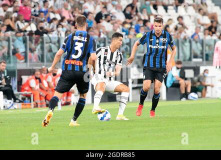 Torino, Italia. 14 agosto 2021. Durante la partita di calcio pre-stagione tra Juventus FC e Atalanta il 14 agosto 2021 allo stadio Allianz di Torino - Foto Nderim Kaceli Credit: Independent Photo Agency/Alamy Live News Foto Stock