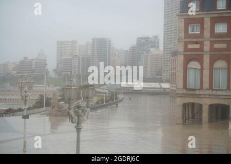 In te coa del mare atlantico, la città Mar del Plata Foto Stock