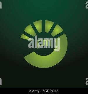 Logo iniziale della lettera PM con il modello vettoriale della tipografia creativa moderna di business. Vettore del logo PM Creative Letter Foto Stock