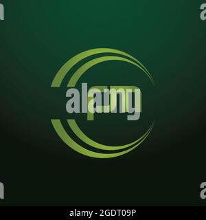 Logo iniziale della lettera PM con il modello vettoriale della tipografia creativa moderna di business. Vettore del logo PM Creative Letter Foto Stock