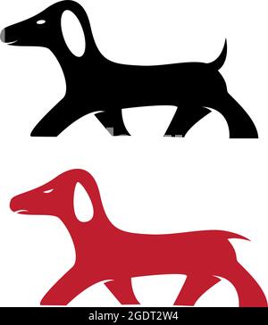 Immagine vettoriale del cane su sfondo bianco. Illustrazione vettoriale a livelli facilmente modificabile. Animali. PET. Illustrazione Vettoriale