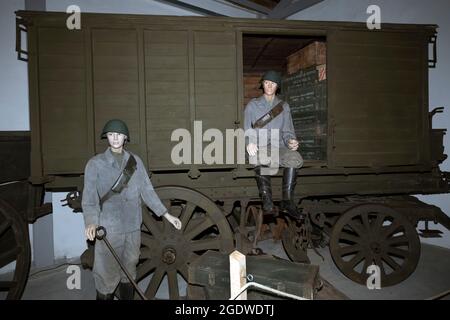 Carro di guerra, fortezza di Bramafam, Bardonecchia (to), Italia Foto Stock