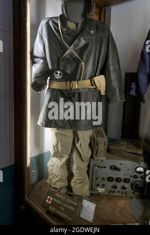 Divise delle truppe alpine, fortezza di Bramafam, Bardonecchia (to), Italia Foto Stock