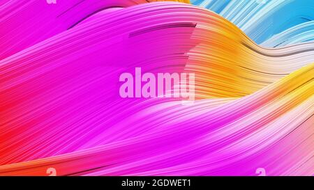 Rendering 3D, Abstract Twisted Geometry Shape sfondo Foto Stock