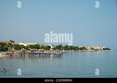 Şarköy è una città balneare della provincia di Tekirdağ, situata sulla costa settentrionale del Mar di Marmara, nella Tracia in Turchia. Data della visita 24 luglio 2021 Foto Stock