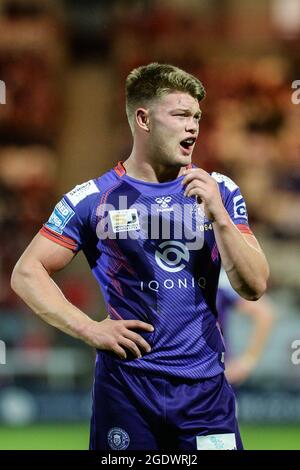 Hull, Inghilterra - 13 agosto 2021 - Morgan Smithies of Wigan Warriors durante la Rugby League Betfred Super League Hull Kingston Rovers vs Wigan Warriors all'Hull College Craven Park, Hull, UK Dean Williams Foto Stock