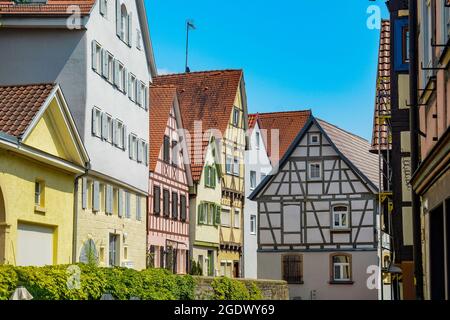 Bad Wimpfen, storica città termale nel distretto di Heilbronn, nella regione del Baden-Württemberg, Germania meridionale Foto Stock