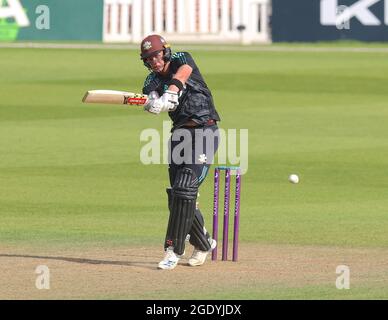 15 agosto 2021. Londra, UK. Come Surrey prendere Gloucestershire nella Royal London One-Day Cup quarto-finale al Kia Oval. David Rowe/Alamy Live News Foto Stock