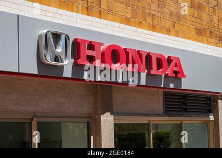 Monte Carlo, Monaco - 4 luglio 2020: Un rivenditore della casa automobilistica giapponese Honda Foto Stock