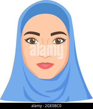 Donna musulmana in hijab. Parlare dei diritti e dei problemi delle donne musulmane è censurato. Vittima di una disuguaglianza di genere, di abusi interni. Sofferenza Illustrazione Vettoriale