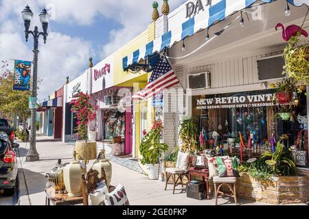 West Palm Beach Florida, Northwood Road Northwood Village, negozi negozi negozi negozi di antiquariato, Foto Stock