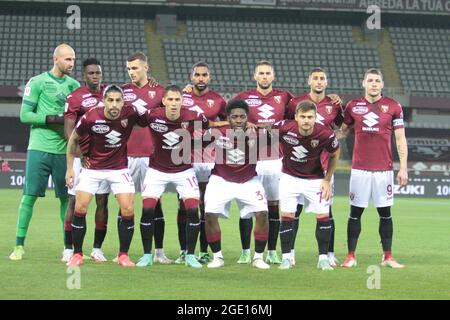 Torino, Italia. 15 agosto 2021. Torino FC durante la partita di calcio Coppa Italia tra Torino FC e noi Cremonese il 15 agosto 2021 allo Stadio Grande Torino di Torino - Foto Nderim Kaceli Credit: Independent Photo Agency/Alamy Live News Foto Stock