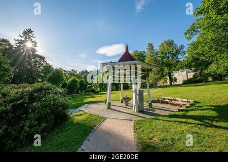 Piccola città termale climatica Lazne Kynzvart vicino Mariánské Lázně - Regione Karlovy Vary - Repubblica Ceca, Europa Foto Stock