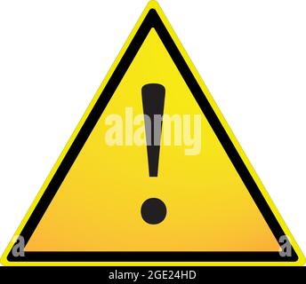 Punto esclamativo. Icona di attenzione. Simbolo di avvertenza del vettore con icona del punto esclamativo. Illustrazione Vettoriale