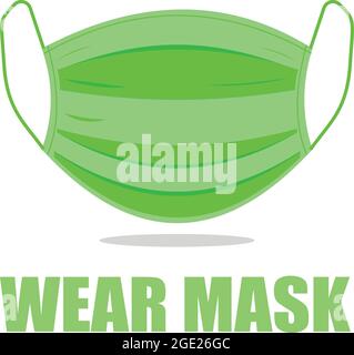 Icona maschera protettiva. Vettore maschera medica. Illustrazione Vettoriale