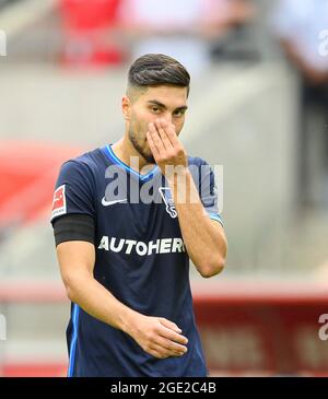 Suat SERDAR (B) deluso. Calcio 1 Bundesliga, 1° giorno, FC Colonia (K) - Hertha BSC Berlino (B), il 15 agosto 2021 a Koeln/Germania. Le normative DFL vietano l'uso di fotografie come sequenze di immagini e/o quasi-video Â Foto Stock