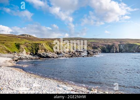 L'incredibile costa al porto tra Ardara e Glencolumbkille nella Contea di Donegal - Irlanda. Foto Stock