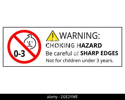 No per i bambini di 0-3 anni segno vietato Illustrazione Vettoriale