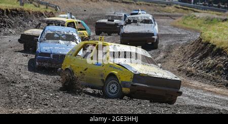 Corsa di autocross su ghiaia. Foto Stock