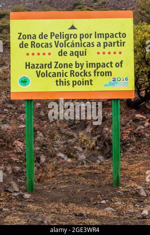 Informazioni presso il vulcano Telica, Nicaragua Foto Stock