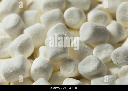 Malsano confetto bianco Mini Marshmallows in una ciotola Foto Stock