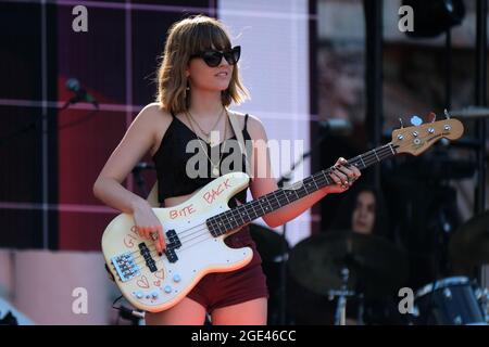 La band Maneskin durante l'Aperol Happy Togheter Live in Venice, Italy, Julay 1, 2019 Foto Stock