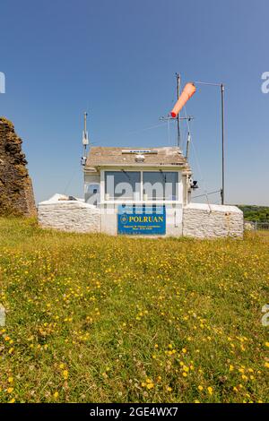 La stazione nazionale di controllo costiero - Polruan, Cornovaglia, Regno Unito. Foto Stock