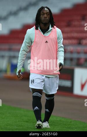 SUNDERLAND, REGNO UNITO. 16 AGOSTO durante la partita della PL 2 Division 2 tra Sunderland e Fulham allo Stadio di luce di Sunderland lunedì 16 agosto 2021. (Credit: Will Matthews | MI News) Credit: MI News & Sport /Alamy Live News Foto Stock