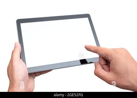 Tablet digitale portatile, segnaposto per app, mockup a schermo vuoto Foto Stock