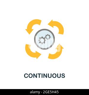 Icona continua. Elemento di segno piatto dalla raccolta di analisi dei dati. Icona creativa continua per il web design, modelli, infografiche e altro ancora Illustrazione Vettoriale