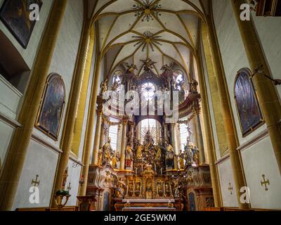 Chiesa parrocchiale di Bad Hofgastein, vista interna, Bad Hofgastein, Salzburger Land, Austria, Europa Foto Stock