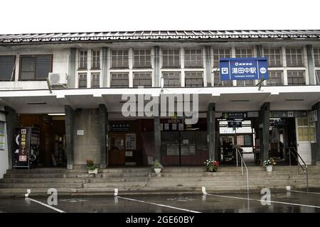 yudanaka, nagano, giappone, 2021-13-8 , Yudanaka station... Foto Stock