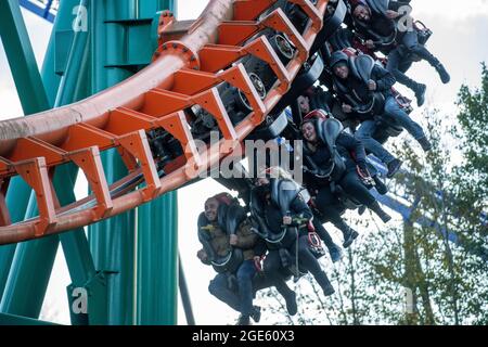 El Condor Vekoma SLC Rollercoaster Walibi Olanda Foto Stock