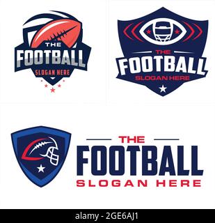 Logo scudo distintivo football americano Illustrazione Vettoriale