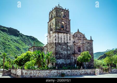 Missione San Javier Baja California Messico Foto Stock