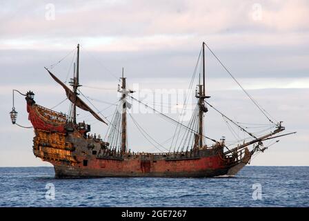 Grande nave pirata Foto Stock