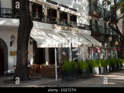 Golden Gate Grand Cafe, Funchal, Madeira, Portogallo, Europa Foto Stock