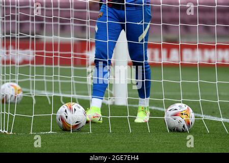 Barcellona, Spagna. 15 agosto 2021. Palla ufficiale, LaLiga Santander partita tra Barcellona e Real Sociedad allo stadio Camp Nou di Barcellona, Spagna. Credit: SPP Sport Press Photo. /Alamy Live News Foto Stock