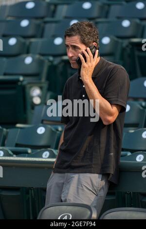 Denver, US, 16/08/2021, agosto 16 2021: Il direttore generale di San Diego A. J. Preller prima del gioco con San Diego Padres e Colorado Rockies tenuto al Coors Field di Denver Co. David Seelig/Cal Sport medi Foto Stock