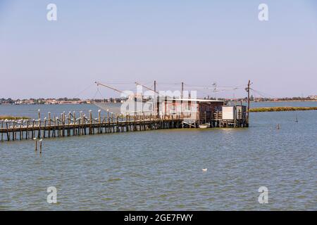 Italia Emilia Romagna - Valli di Comacchio - dintorni di Foce Foto Stock