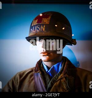 Infermiera della Marina DEGLI STATI UNITI, Utah Beach Museum, dipartimento della Manica, Cotentin, regione della Normandia, Francia Foto Stock