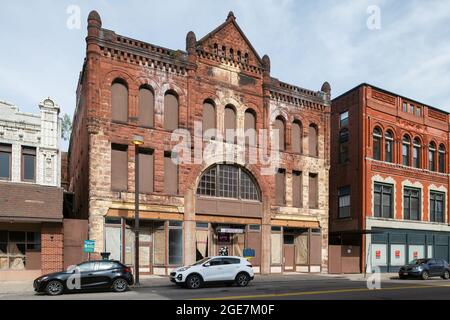 Edifici nel centro di Binghamton Foto Stock