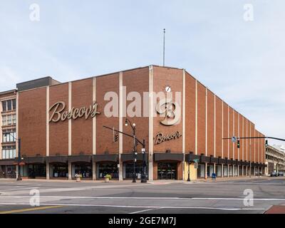 Edifici nel centro di Binghamton Foto Stock