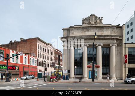 Edifici nel centro di Binghamton Foto Stock