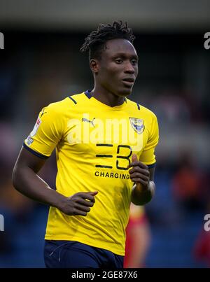 Oxford, Regno Unito. 17 agosto 2021. Daniel Agyei di Oxford United durante la partita Sky Bet League 1 tra Oxford United e Crewe Alexandra al Kassam Stadium di Oxford, Inghilterra, il 17 agosto 2021. Foto di Andy Rowland. Credit: Prime Media Images/Alamy Live News Foto Stock