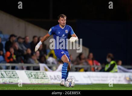 Oxford, Regno Unito. 17 agosto 2021. Il portiere Dave Richards di Crewe Alexandra durante la partita Sky Bet League 1 tra Oxford United e Crewe Alexandra al Kassam Stadium di Oxford, Inghilterra, il 17 agosto 2021. Foto di Andy Rowland. Credit: Prime Media Images/Alamy Live News Foto Stock