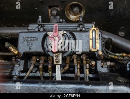 Houston, Stati Uniti. 17 agosto 2021. Union Pacific No. 4014, Big Boy si ferma a Houston, Texas, martedì 17 agosto 2021. Big Boy è il motore a vapore più grande al mondo; costruito nel 1941, è alto 17 piedi e lungo 133 piedi. È stato recentemente restaurato ed è attualmente in tournée negli Stati Uniti. (Foto di Jennifer Lake/SIPA USA) Credit: Sipa USA/Alamy Live News Foto Stock